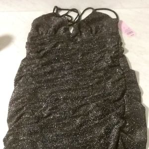 Black sparkly dress.